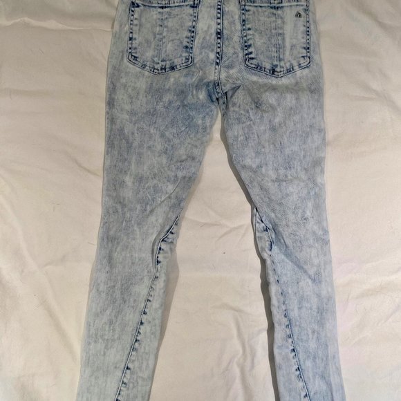 Rag and Bone Acid Wash Moto Jeans for INTERMIX - Picture 4 of 6